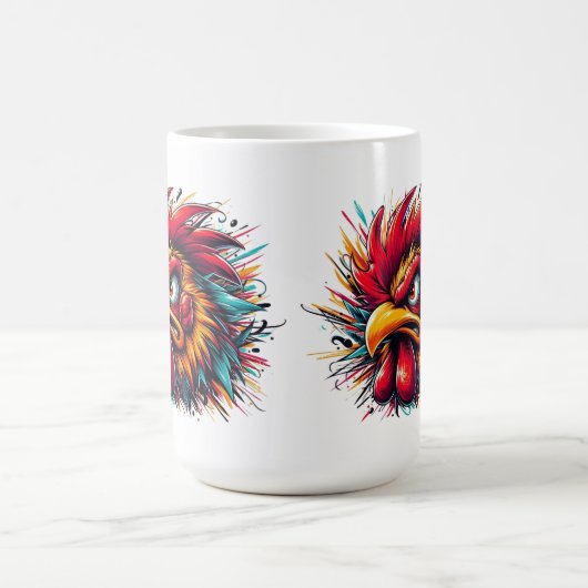 Ray the Fierce Rooster Mug Kaffeetasse (Mittel)