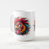 Ray the Fierce Rooster Mug Kaffeetasse (Vorderseite Links)