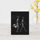 RAY VISION SKELETON COUPLE REVELING B&W KARTE (Gelbe Blume)