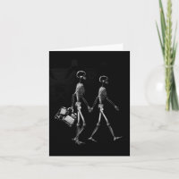 RAY VISION SKELETON COUPLE REVELING B&W