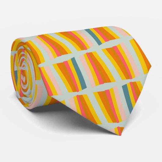 ray Zitrusfruchtgoldorange Sonnestrahl auf Krawatte (Gerollt)