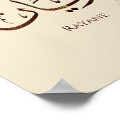 Rayane - traditionelle arabische Thuluth-Kalligraf Poster (Ecke)