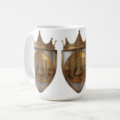 Rayel Hebräischer Golden Crest Follower Kaffeetasse (Vorderseite Links)