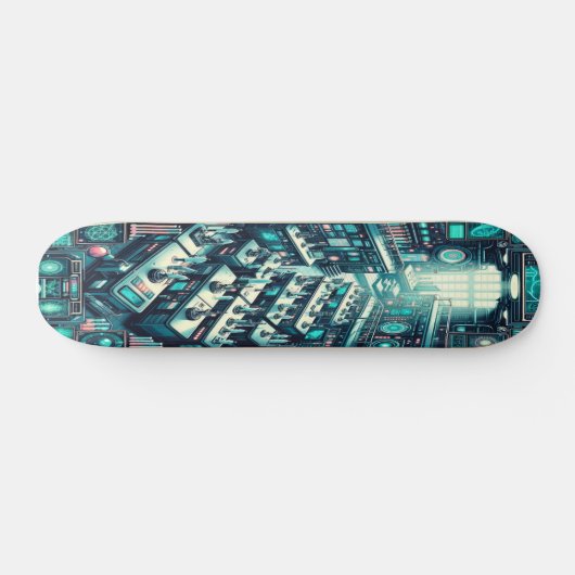 "Raygun Gothic Advanced Science Labrador Deck" Skateboard (Horizontal)