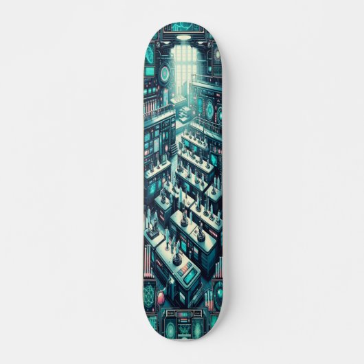 "Raygun Gothic Advanced Science Labrador Deck" Skateboard (Vorne)