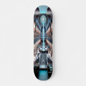 "Raygun Gothic Futuristic Art Museum Deck" Skateboard (Vorne)