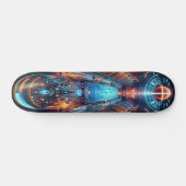 "Raygun Gothic Futuristic Sports Arena Deck" Skateboard (Horizontal)