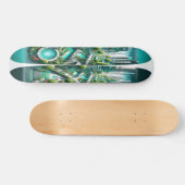 "Raygun Gothic Futuristic Urban Park Deck" Skateboard (Horizontal)