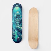 "Raygun Gothic Underwater Research Facility Deck" Skateboard (Vorderseite)
