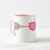 Raygun-Liebe Zweifarbige Tasse (Vorderseite Links)