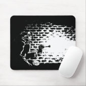 Raygun Noir Mausunterlage, Grafik durch Michael Mousepad (Mit Mouse)