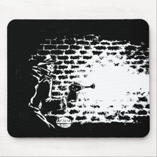 Raygun Noir Mausunterlage, Grafik durch Michael Mousepad