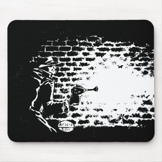Raygun Noir Mausunterlage, Grafik durch Michael Mousepad (Vorne)