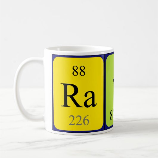 Rayna Namen-Tasse periodischer Tabelle Kaffeetasse (Links)