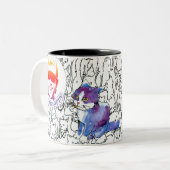 RayRay Logo Scribbles Mug Zweifarbige Tasse (Vorderseite Links)
