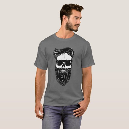Ray's black bearded skull T-Shirt (Vorne ganz)