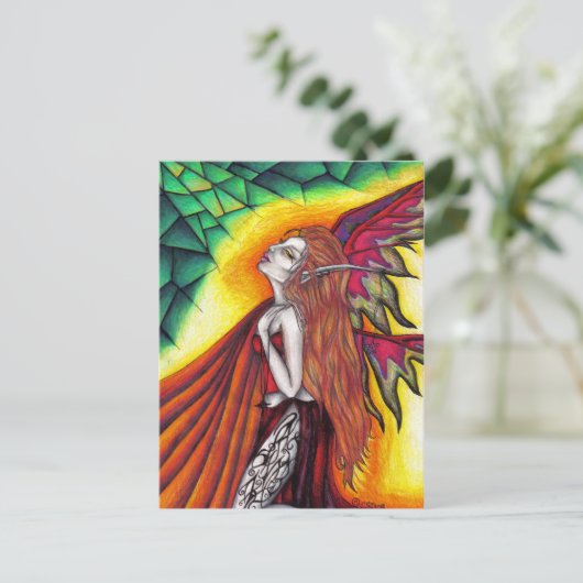 Rays from a Emerald Sun Postcard Postkarte (Stehend Vorderseite)