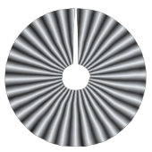 Rays in Black and White Polyester Weihnachtsbaumdecke (Vorderseite)