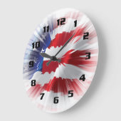 Rays of Light American Flag Patriotic Große Wanduhr (Winkel)
