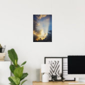 Rays Of Light Shining Through The Clouds Poster (Heimbüro)