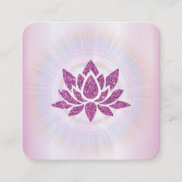 *~* Rays Reiki Energy Healing Lotus MAGENTA Quadratische Visitenkarte
