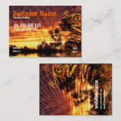 Rays Shine Golden Business Card Visitenkarte (Vorne/Hinten)