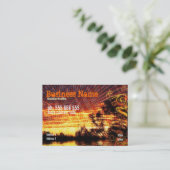Rays Shine Golden Business Card Visitenkarte (Stehend Vorderseite)