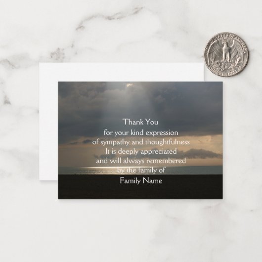 Rays Shinsea Danke Karte (Vorderseite/Rückseite Beispiel)