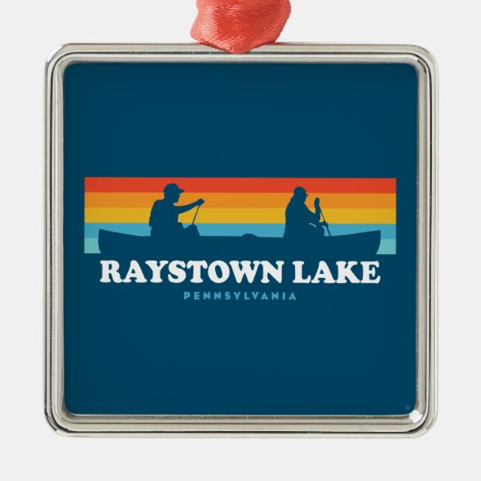 Raystown Lake Pennsylvania Canoe Ornament Aus Metall (Vorne)