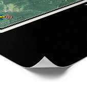 Raystown Lake Pennsylvania Satellitenplakat Karte Poster (Ecke)