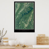 Raystown Lake Pennsylvania Satellitenplakat Karte Poster (Küche)