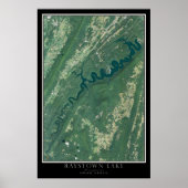 Raystown Lake Pennsylvania Satellitenplakat Karte Poster (Vorne)