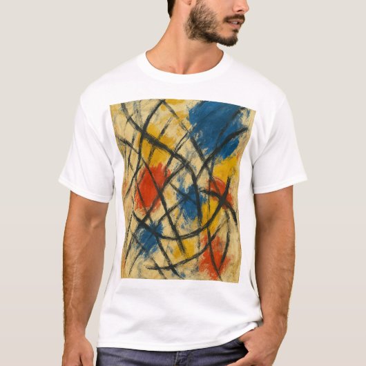 RAZID Abstract Expressionist Art – Bold Color Moti T-Shirt (Vorderseite)