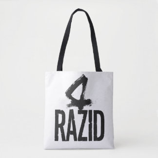 RAZID Minimal Brush Typography Tote Bag – Modern Tasche