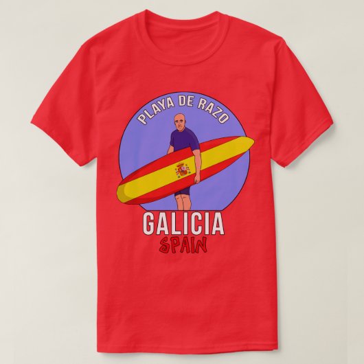 Razo Beach Galicia Spanien T-Shirt (Design vorne)