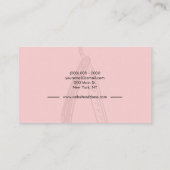Razor Barber Elegant pink chic Visitenkarte (Rückseite)