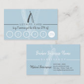 Razor Barber Men Coiffure Friseur Blue Loyalty Visitenkarte (Vorne/Hinten)