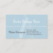 Razor Barber Men Coiffure Friseur Blue Loyalty Visitenkarte (Rückseite)