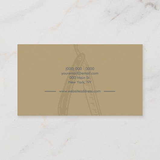 Razor Barber Navy Visitenkarte (Rückseite)