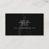 Razor Barber Shop schwarz Visitenkarte (Rückseite)