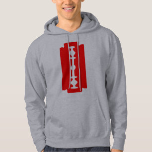 Razor Blade - Rot auf Licht Hoodie