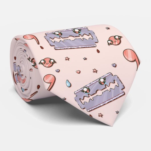 Razor Blade Semicolon Yami Kawaii Krawatte (Gerollt)