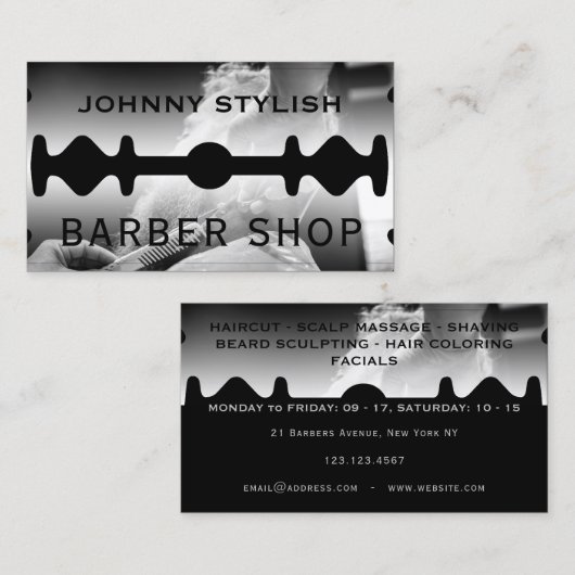 Razor-Blade  Visitenkarte (Vorne/Hinten)