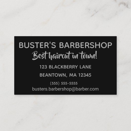 Razor Blade Visitenkarte (Rückseite)