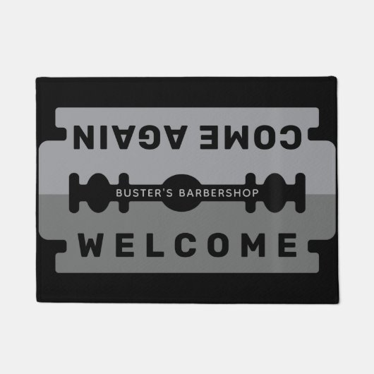 Razor Blade Welcome Mat Personalize Fußmatte (Vorderseite)