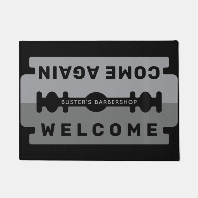 Razor Blade Welcome Mat Personalize Fußmatte (Vorderseite)
