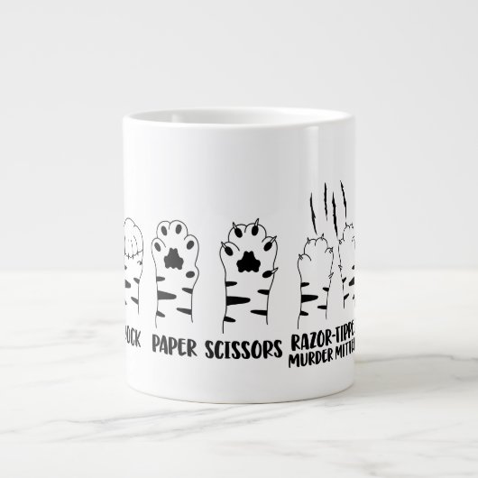 Razor Claws Funny Cat Jumbo-Tasse (Vorderseite)