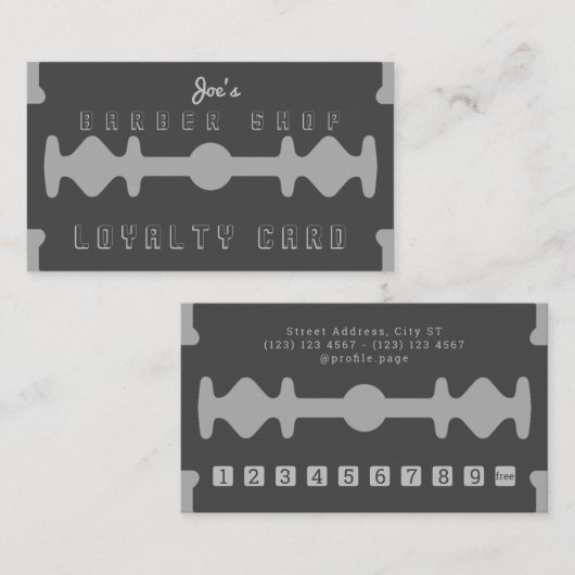 Razor Dark Bone Loyalität Visitenkarte (Vorne/Hinten)