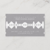 Razor faux look shape cover gray craft visitenkarte (Vorderseite)