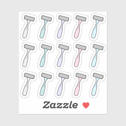 Razor Haarentfernung Selfcare Bujo Planer Aufkleber (Blatt)